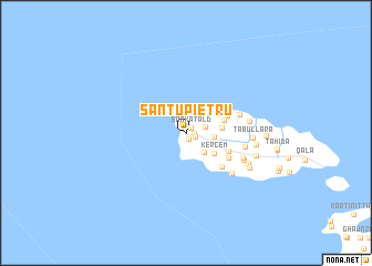 map of Santu Pietru