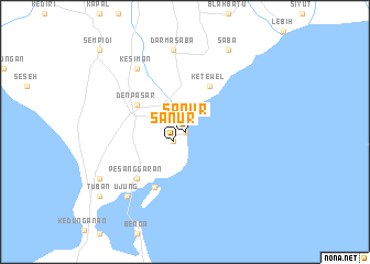 map of Sanur