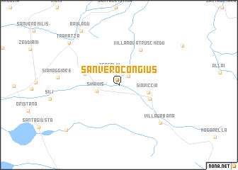 map of San Vero Congius
