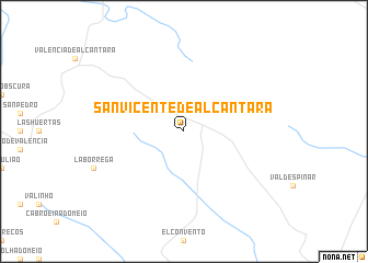 map of San Vicente de Alcántara