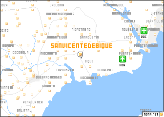 map of San Vicente de Bique