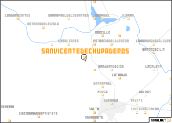 map of San Vicente de Chupaderos