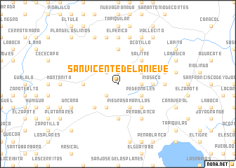 map of San Vicente de la Nieve