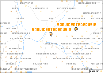 map of San Vicente de Pusir