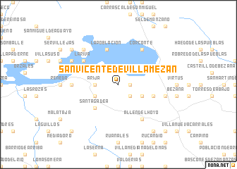 map of San Vicente de Villamezán