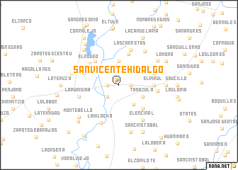 map of San Vicente Hidalgo