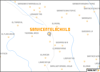 map of San Vicente Lachixlo