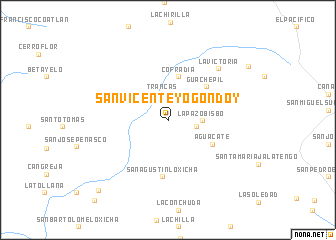 map of San Vicente Yogondoy