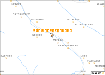 map of San Vincenzo Nuovo