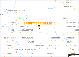 map of San Vittore del Lazio