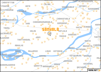 map of Sanwāla