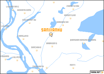 map of Sanxianhu