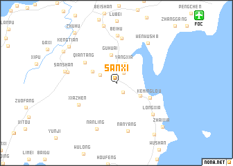 map of Sanxi