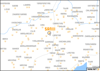 map of Sanxi