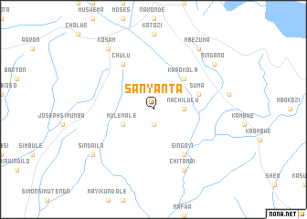 map of Sanyanta