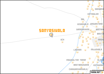 map of Sanyāsīwāla