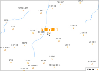 map of Sanyuan