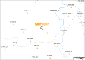 map of Sanyuan