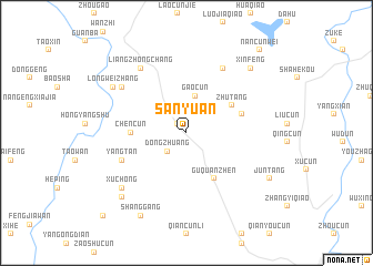 map of Sanyuan