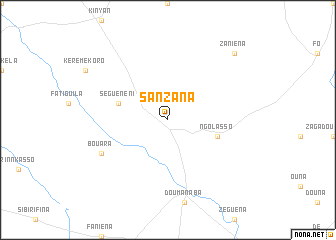 map of Sanzana