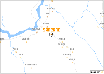 map of Sanzane