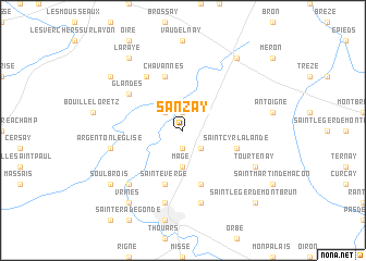 map of Sanzay