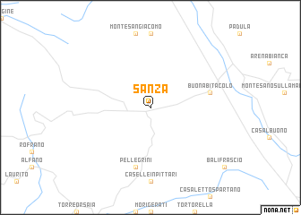 map of Sanza