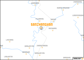 map of Sanzhangwan