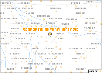 map of São Bartolomeu de Via Glória