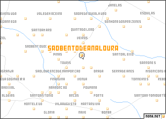 map of São Bento de Ana Loura