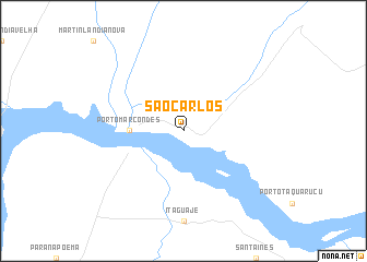 map of São Carlos