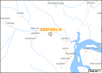 map of São Fidélis