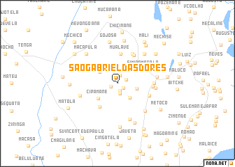 map of São Gabriel das Dores