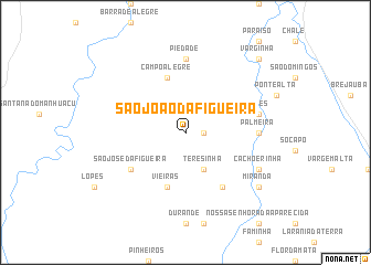 map of São João da Figueira