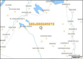map of São João da Mata