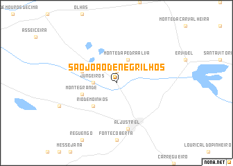 map of São João de Negrilhos