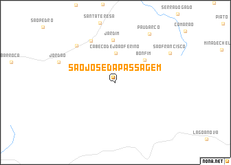 map of São José da Passagem