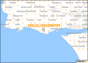 map of São Julião da Barra