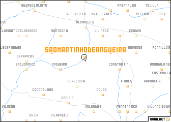 map of São Martinho de Angueira