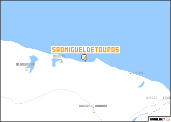 map of São Miguel de Touros