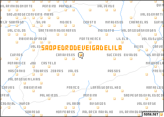 map of São Pedro de Veiga de Lila