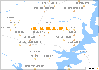 map of São Pedro do Corval