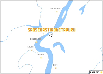 map of São Sebastião de Tapuru