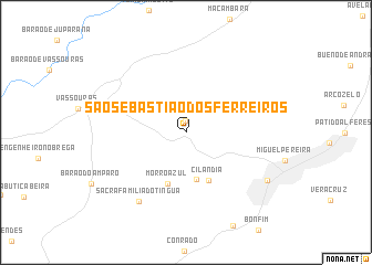 map of São Sebastião dos Ferreiros