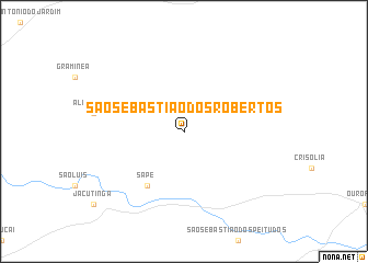 map of São Sebastião dos Robertos