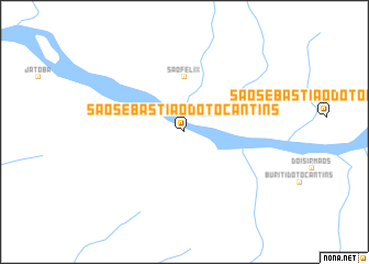 map of São Sebastião do Tocantins