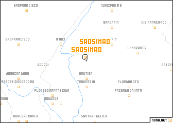 map of São Simão