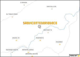 map of São Vicente do Rio Doce