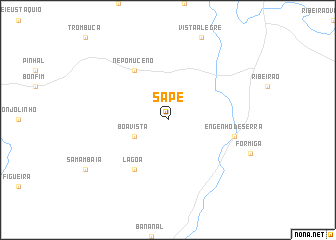 map of Sapé