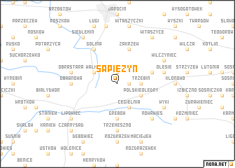 map of Sapieżyn